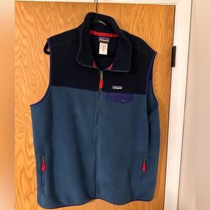 Men’s Patagonia Fleece Vest XXL Two Tone Blue